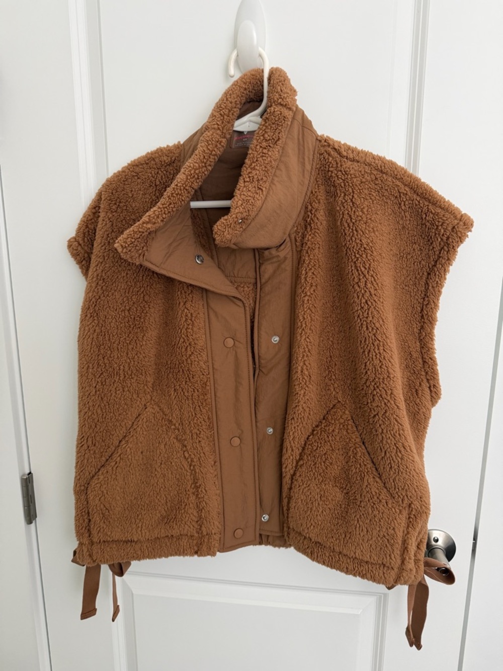 Free People Teddy Sherpa Vest in Warm Brown